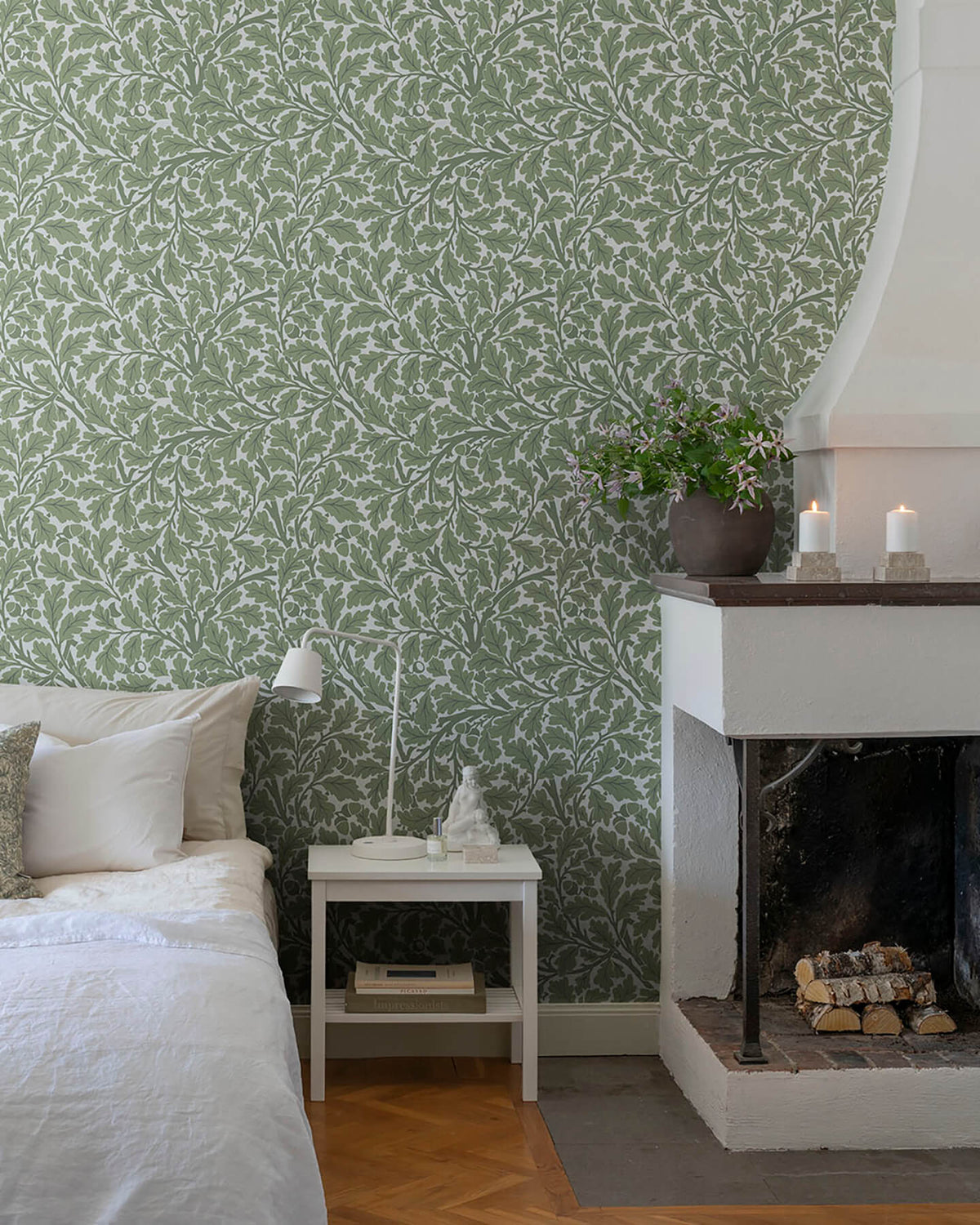 A Street Prints Hidden Treasures Oak Tree Wallpaper Sample - Green