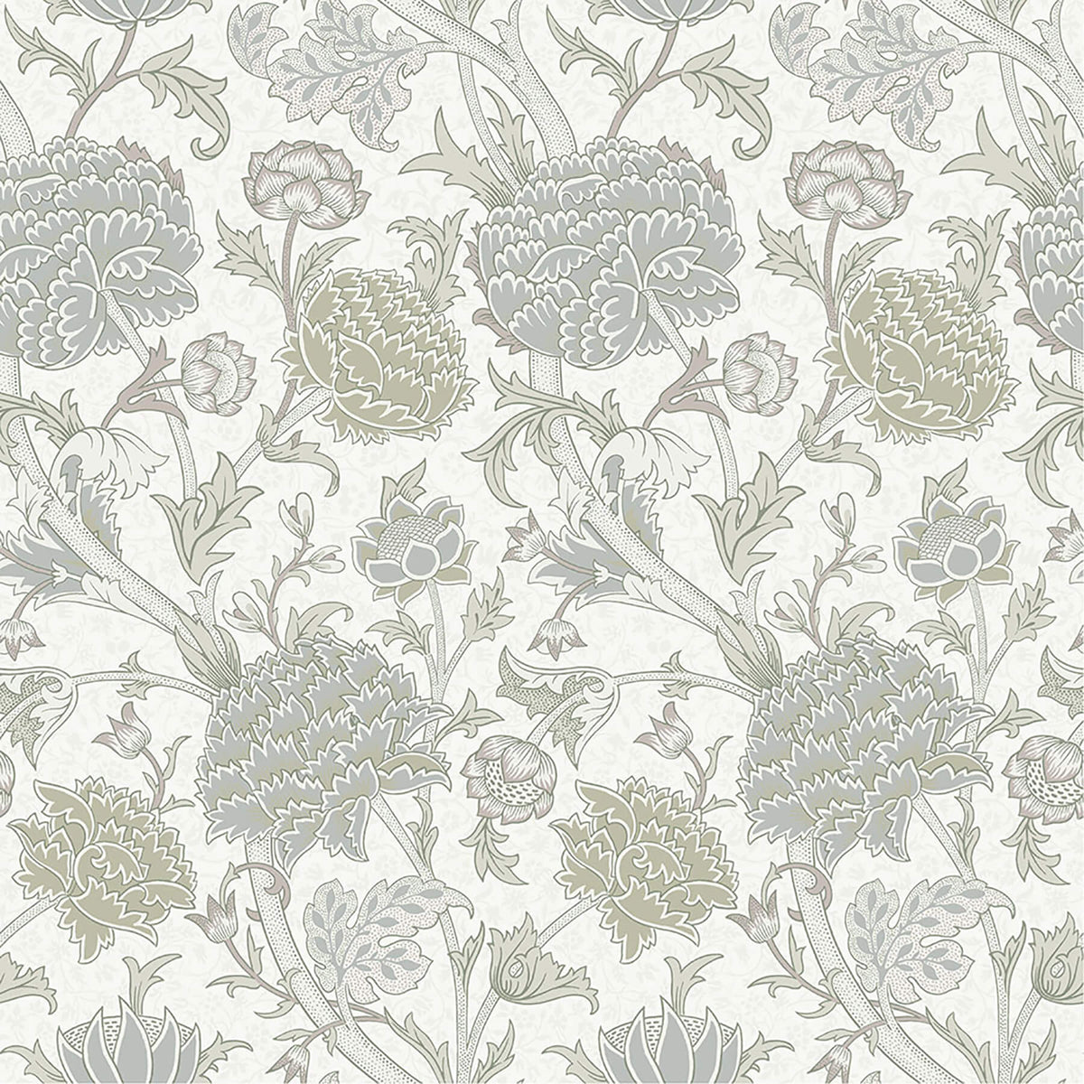 A Street Prints Hidden Treasures Cray Wallpaper Sample - Light Green