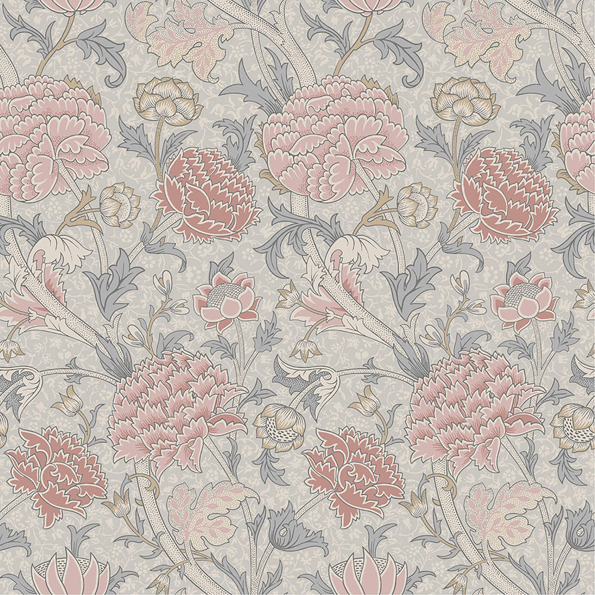A-Street Prints Hidden Treasures Cray Wallpaper - Pink