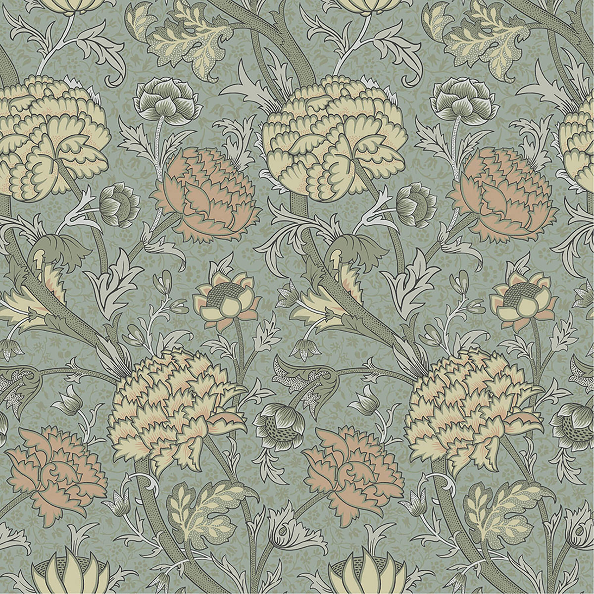 A Street Prints Hidden Treasures Cray Wallpaper Sample - Light Blue