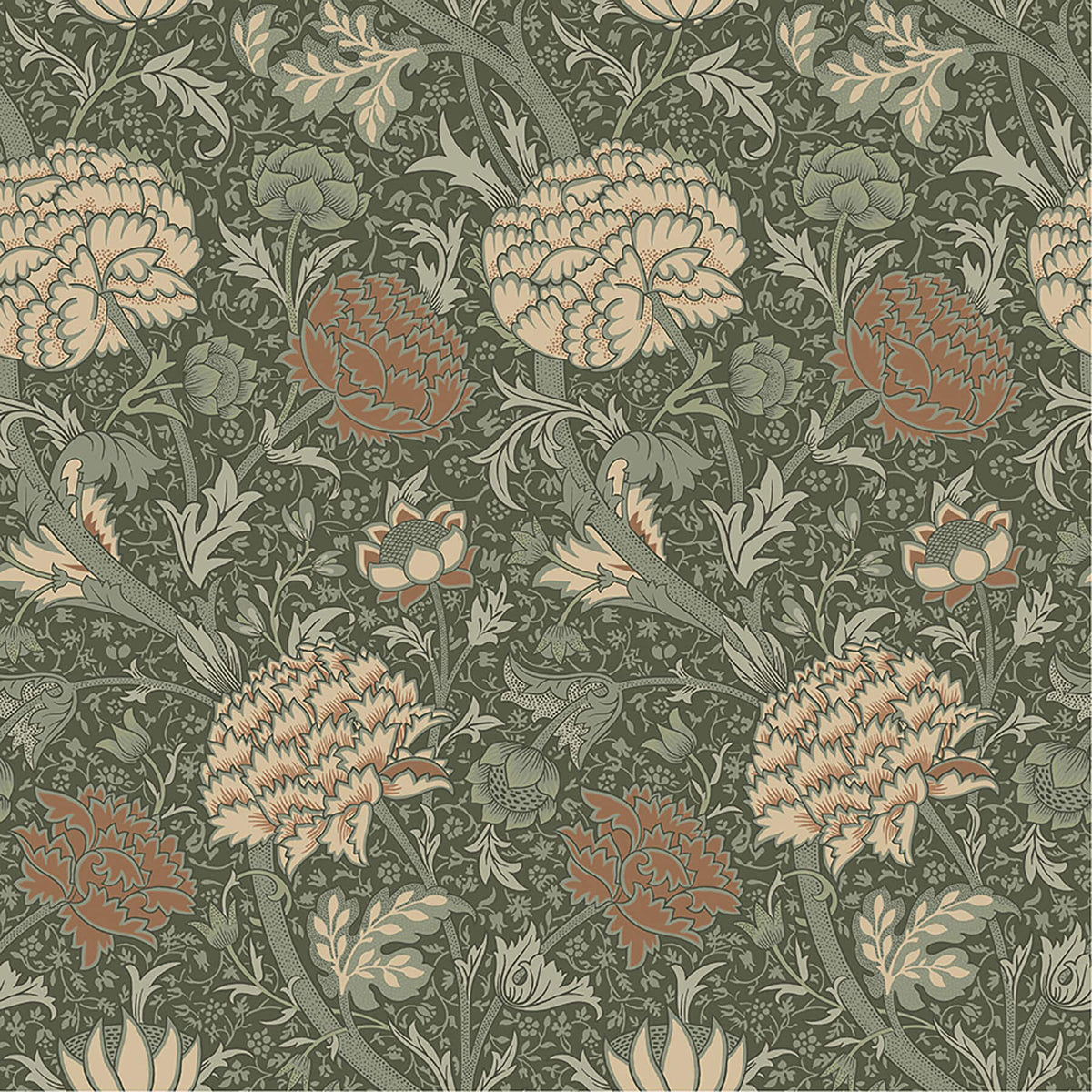 A-Street Prints Hidden Treasures Cray Wallpaper - Sea Green