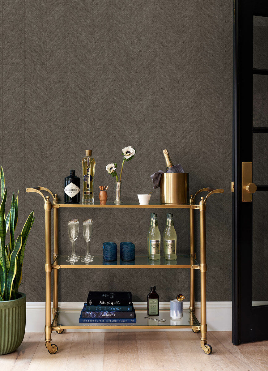 Drew & Jonathan Home Kallam Wallpaper Sample - Chocolate