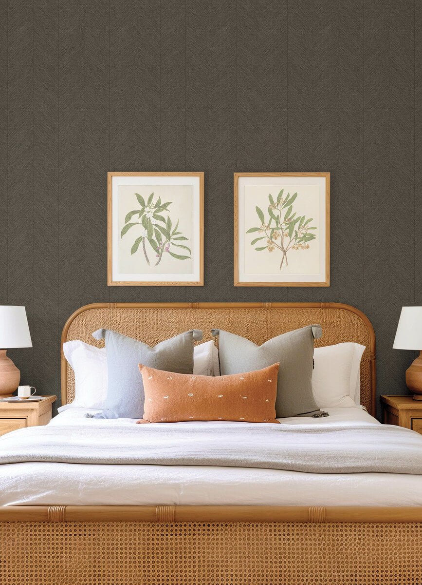 Drew & Jonathan Home Kallam Wallpaper Sample - Chocolate