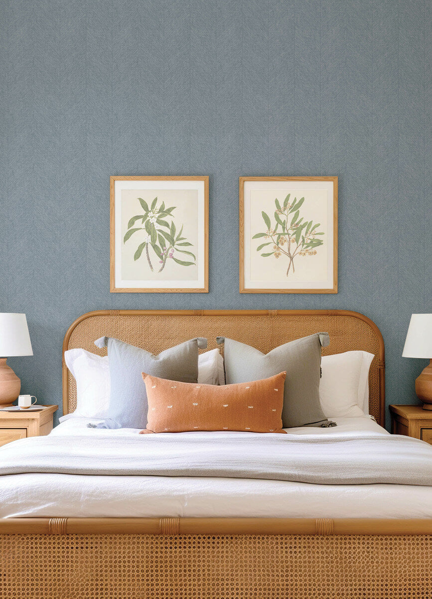 Drew & Jonathan Home Kallam Wallpaper Sample - Light Blue