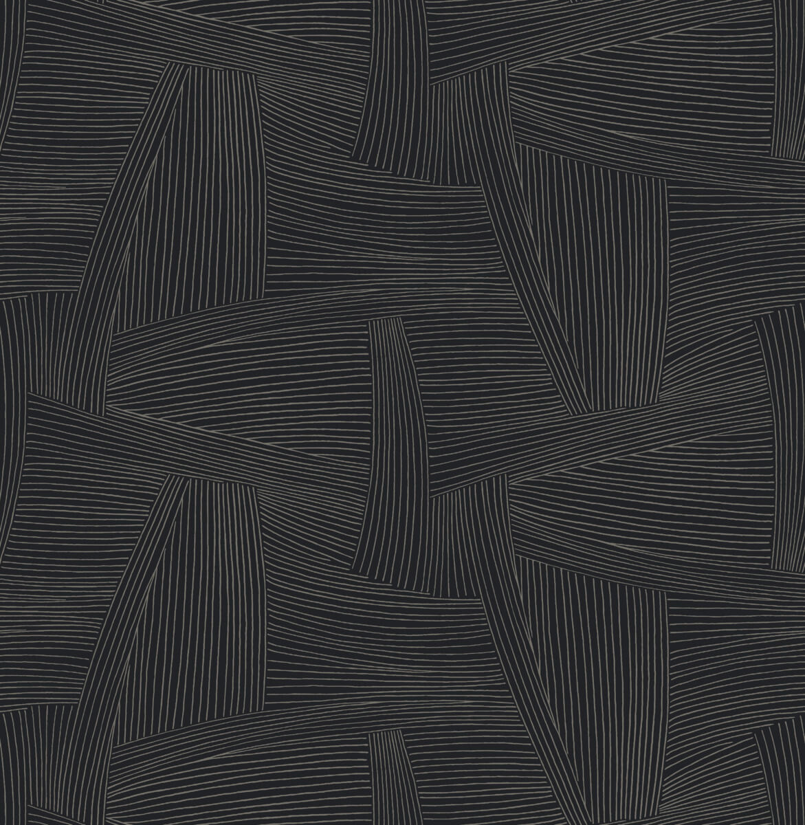 Drew & Jonathan Home Reid Wallpaper Sample - Black