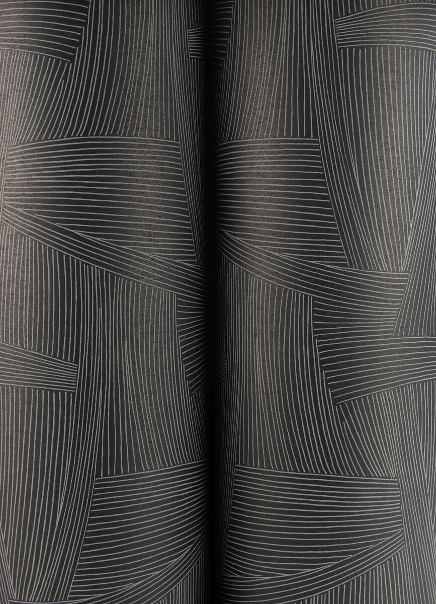 Drew & Jonathan Home Reid Wallpaper Sample - Black