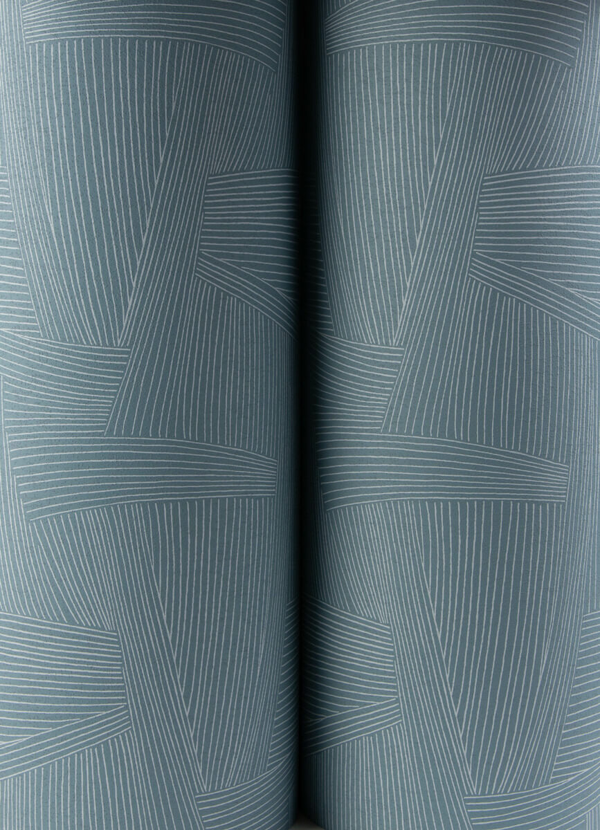 Drew & Jonathan Home Reid Wallpaper Sample - Sky Blue