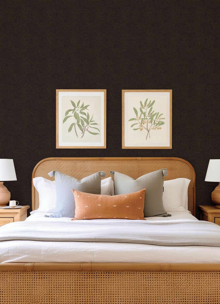 Drew & Jonathan Home Hollenback Wallpaper Sample - Black