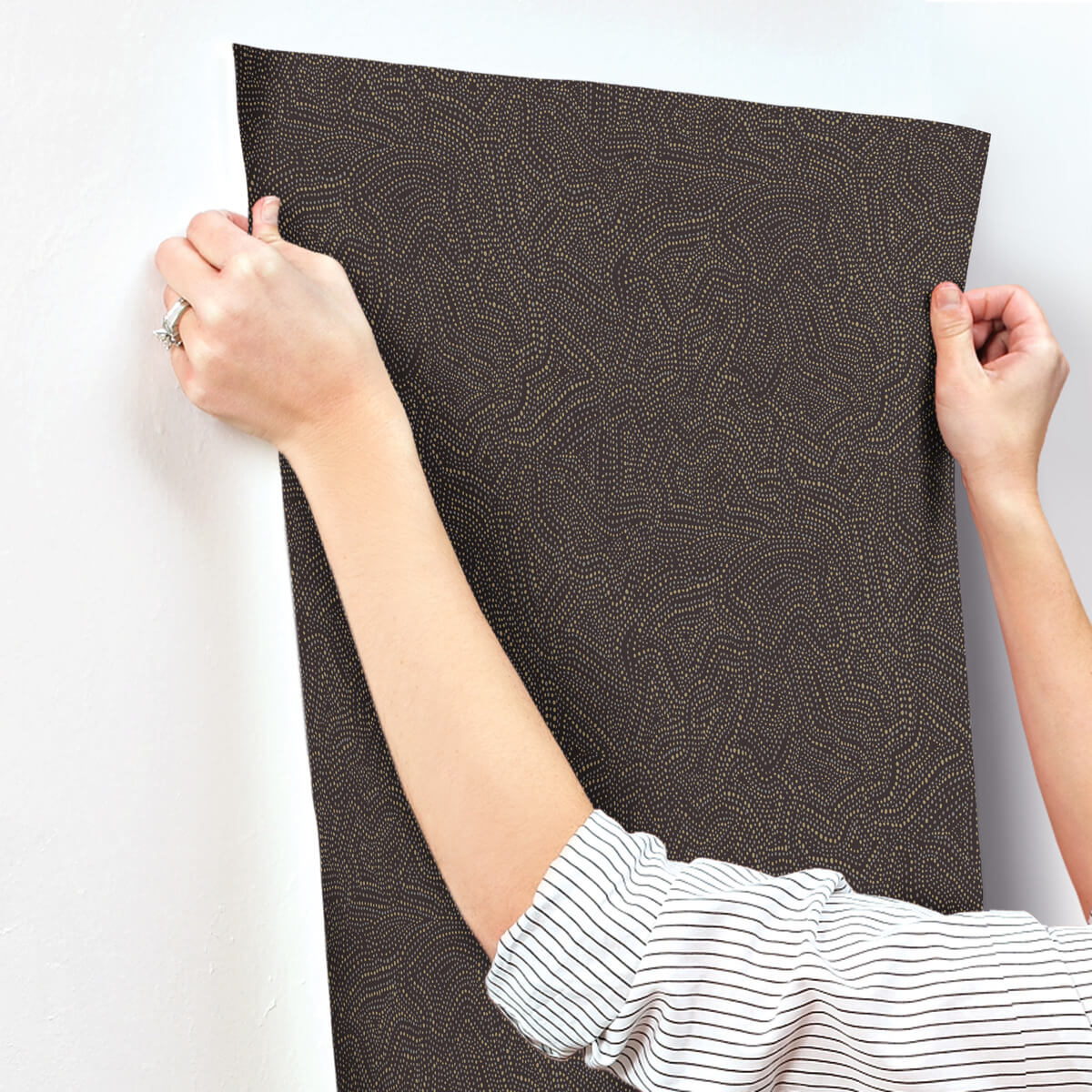 Drew & Jonathan Home Hollenback Wallpaper Sample - Black