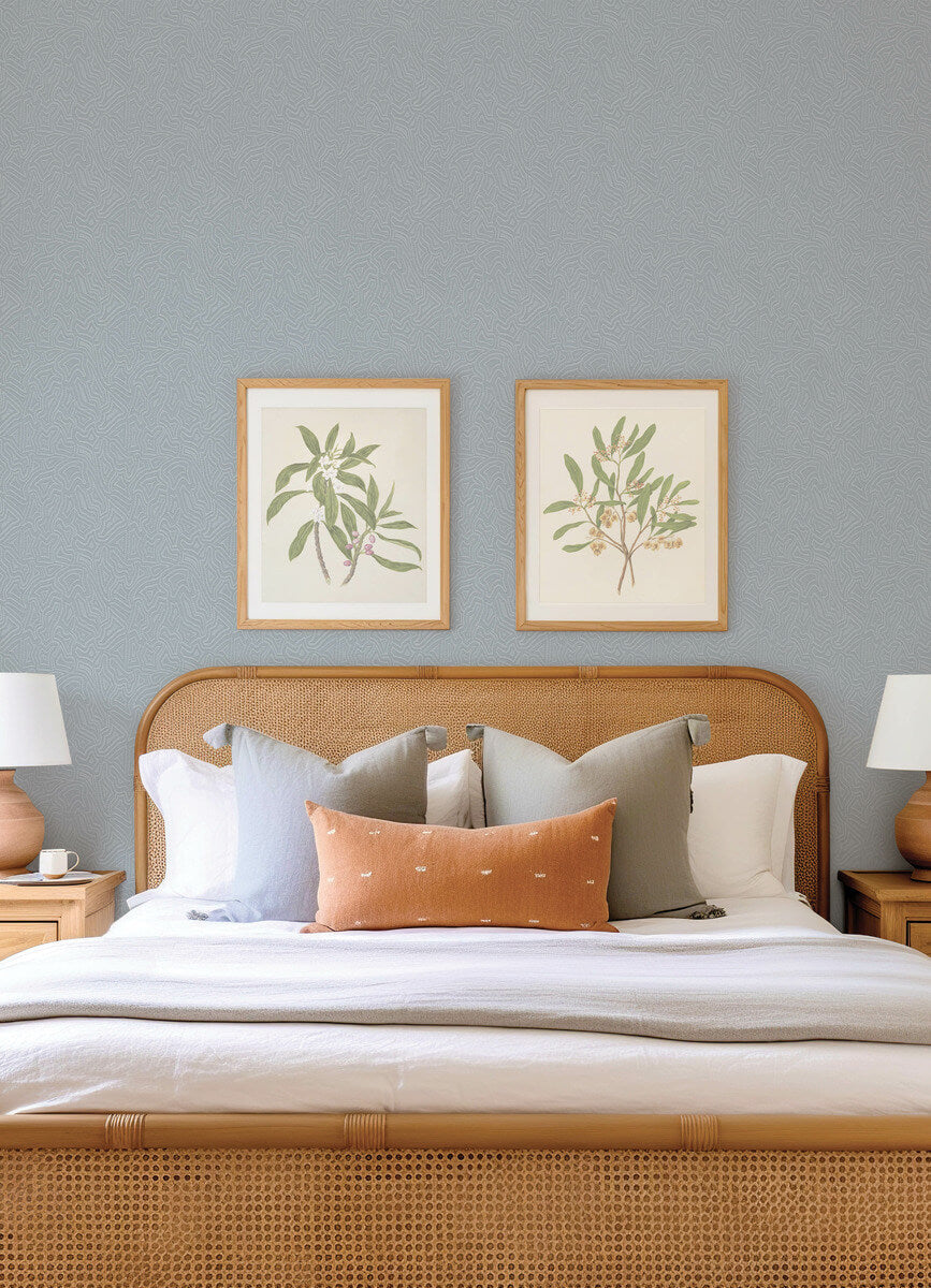 Drew & Jonathan Home Hollenback Wallpaper Sample - Light Blue