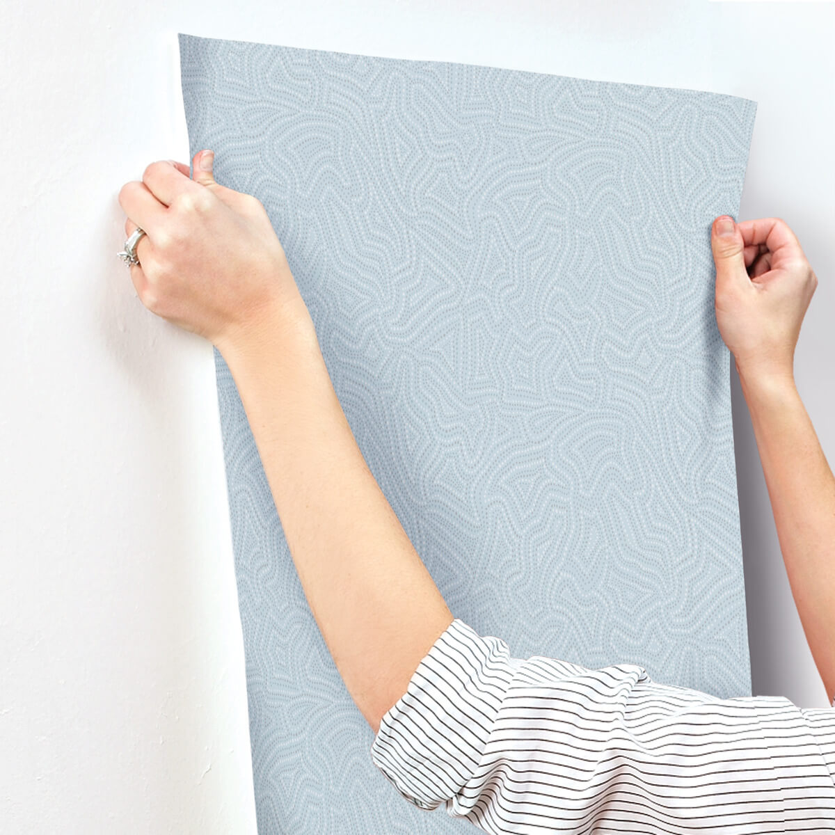 Drew & Jonathan Home Hollenback Wallpaper Sample - Light Blue