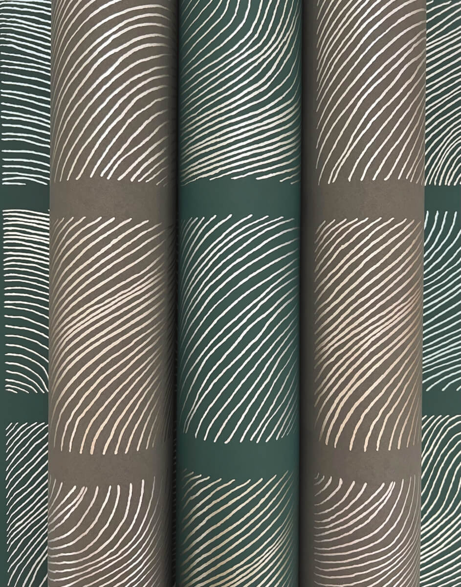 Drew & Jonathan Home Bronson Wallpaper Sample - Evergreen