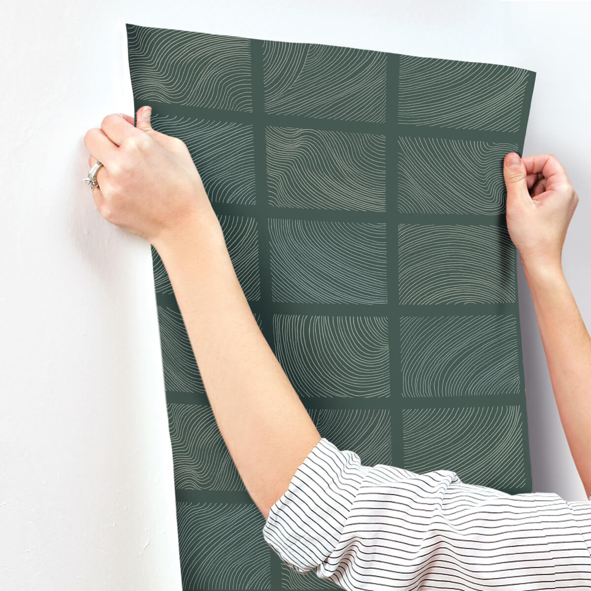 Drew & Jonathan Home Bronson Wallpaper Sample - Evergreen