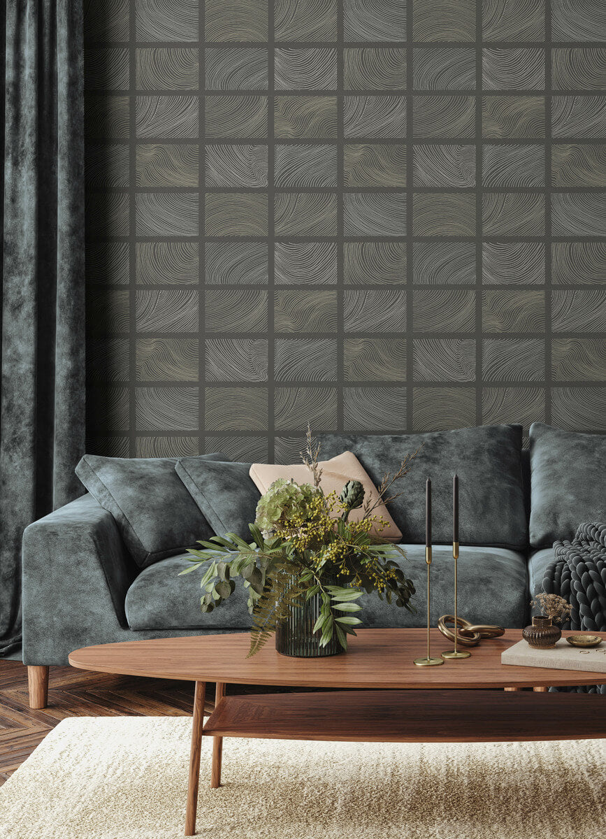 Drew & Jonathan Home Bronson Wallpaper Sample - Slate