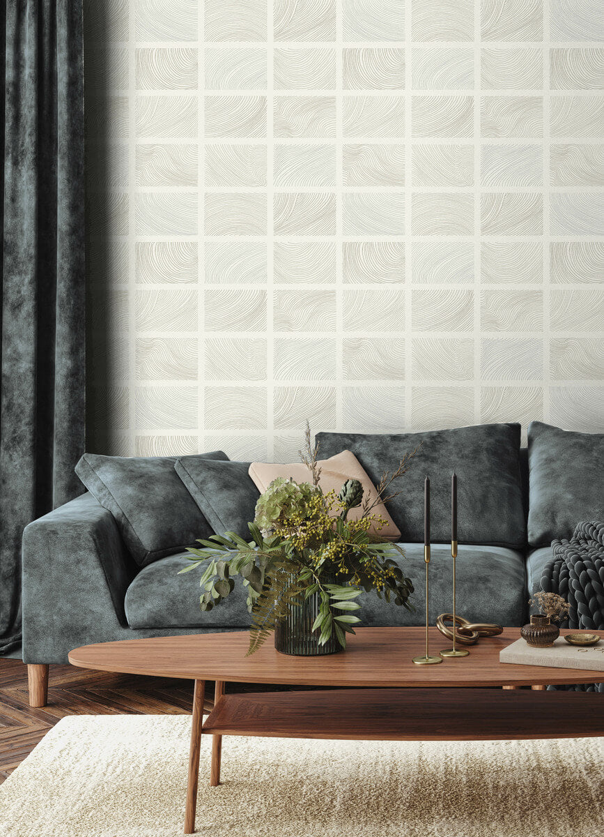 Drew & Jonathan Home Bronson Wallpaper Sample - Ivory