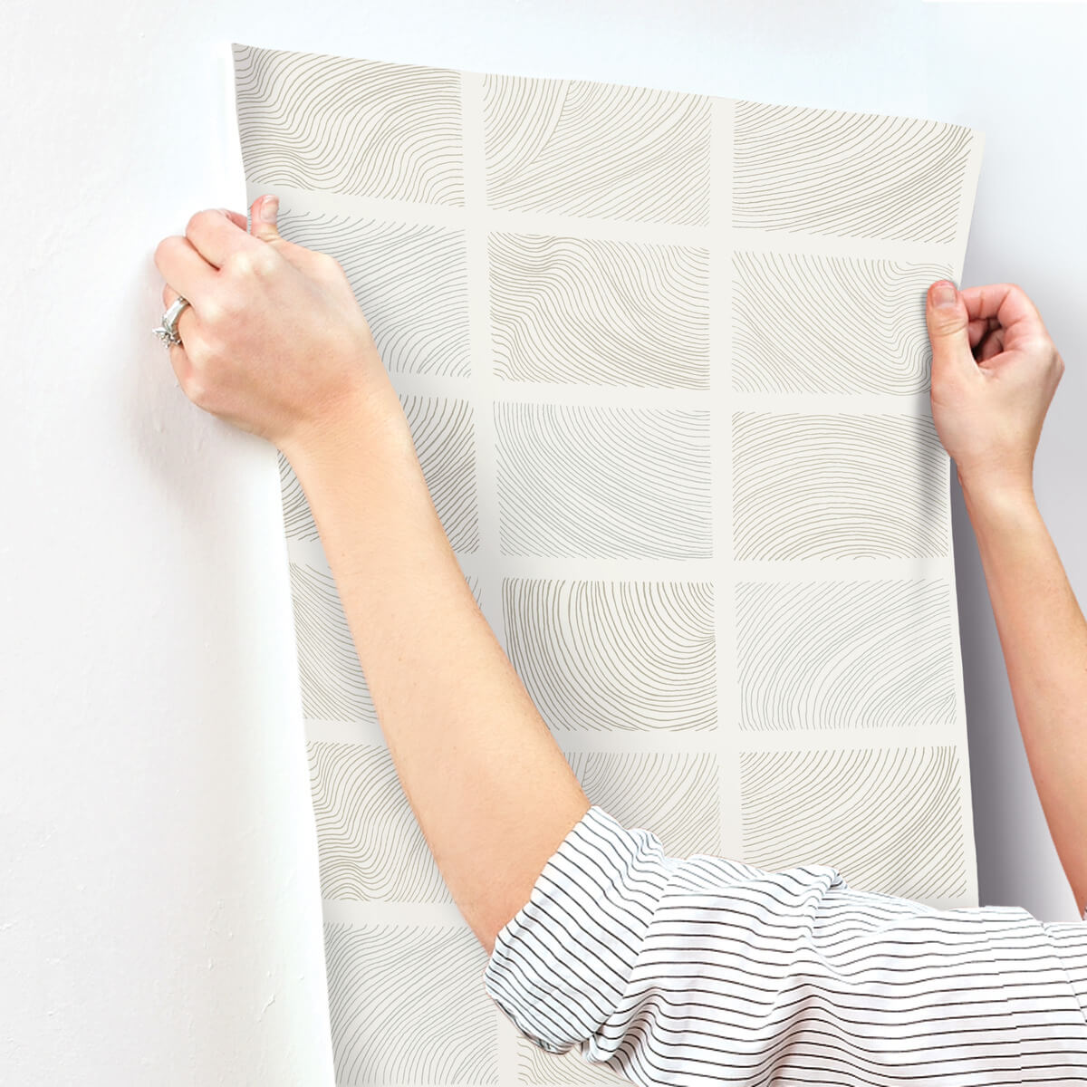 Drew & Jonathan Home Bronson Wallpaper Sample - Ivory