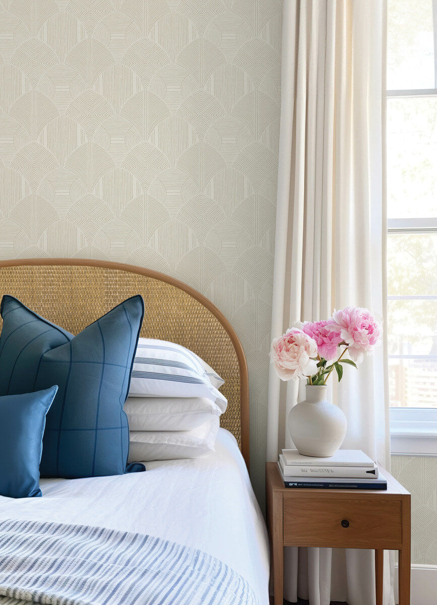 Drew & Jonathan Home Meyberg Wallpaper Sample - Ivory