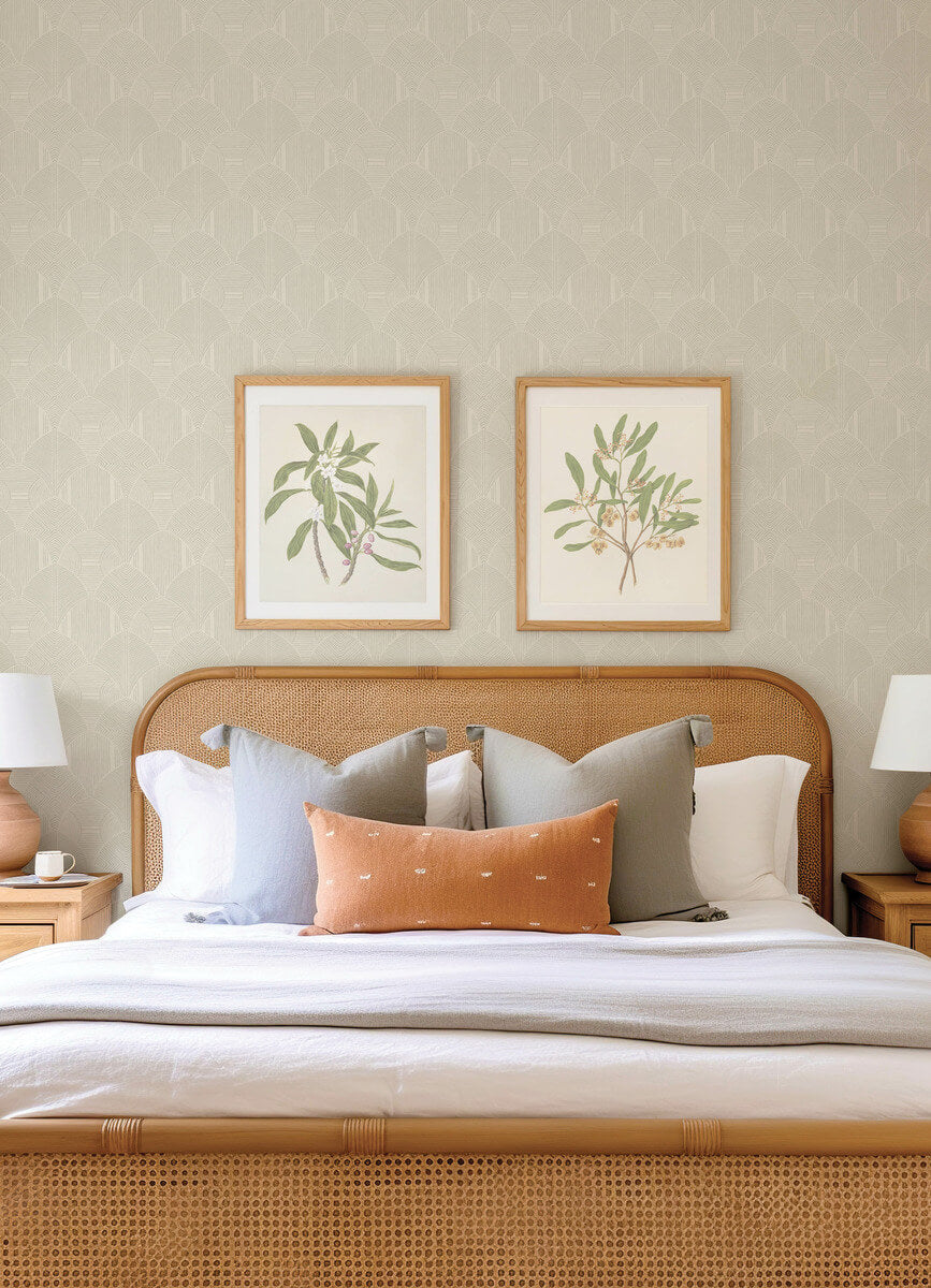 Drew & Jonathan Home Meyberg Wallpaper Sample - Ivory