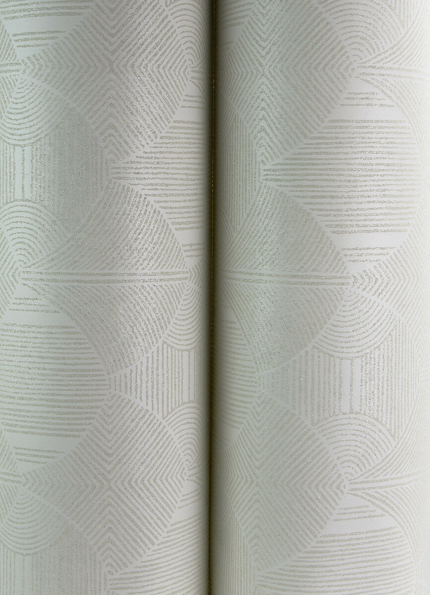 Drew & Jonathan Home Meyberg Wallpaper Sample - White & Silver