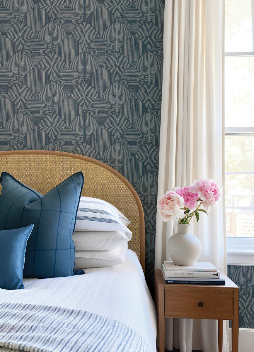 Drew & Jonathan Home Meyberg Wallpaper Sample - Blue