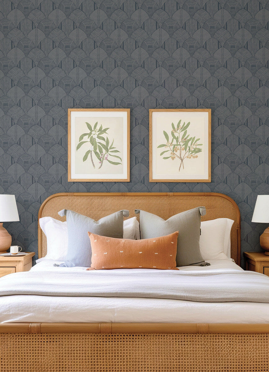Drew & Jonathan Home Meyberg Wallpaper Sample - Blue