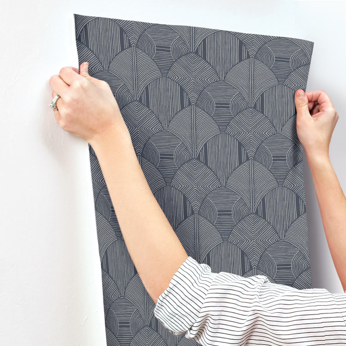 Drew & Jonathan Home Meyberg Wallpaper Sample - Blue