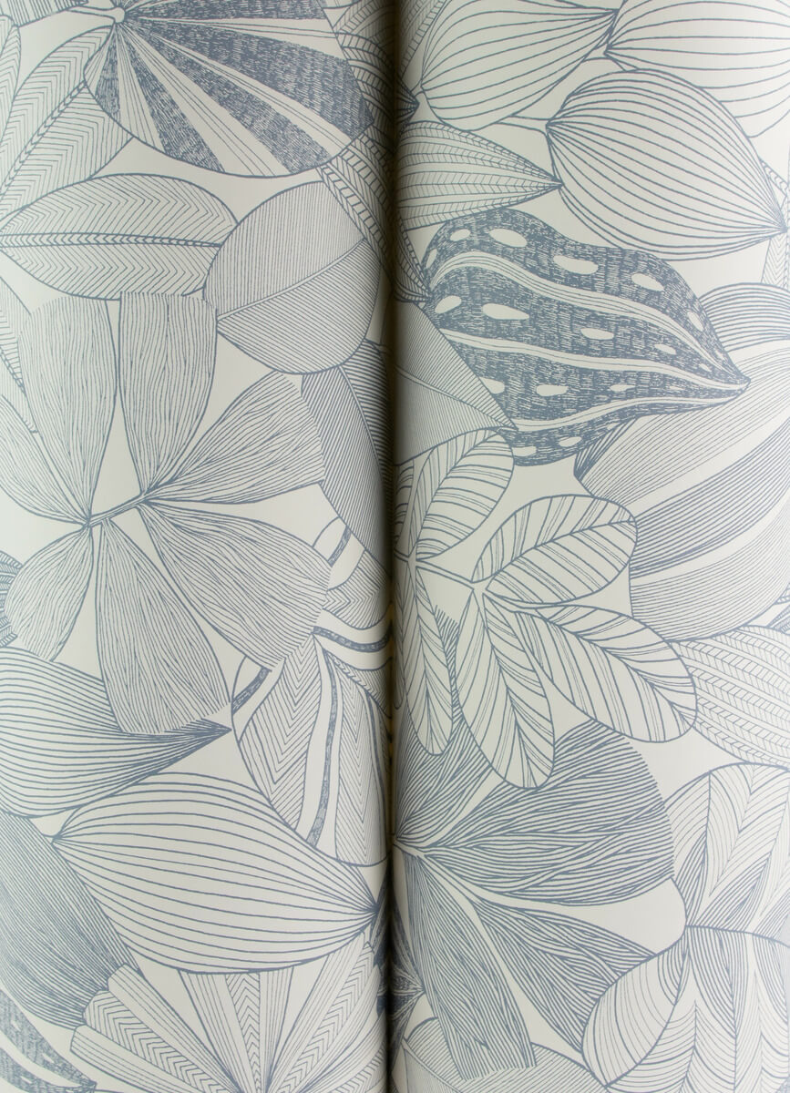 Drew & Jonathan Home Mathias Botanical Wallpaper Sample - Blue