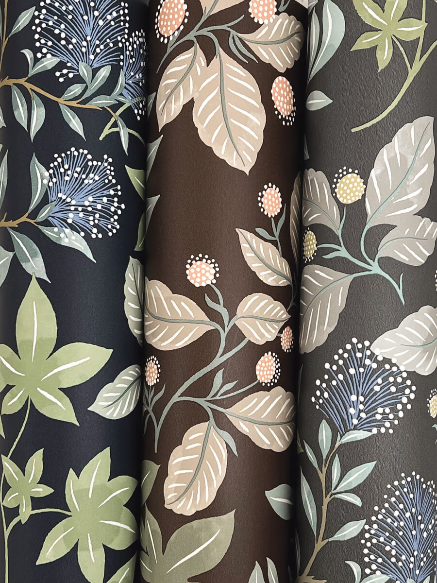 Drew & Jonathan Home Mildred Wallpaper Sample - Indigo
