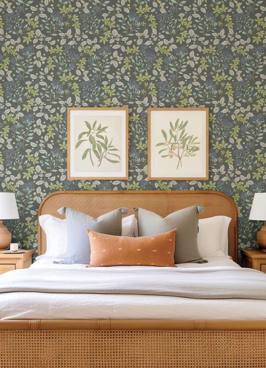 Drew & Jonathan Home Mildred Wallpaper Sample - Charcoal