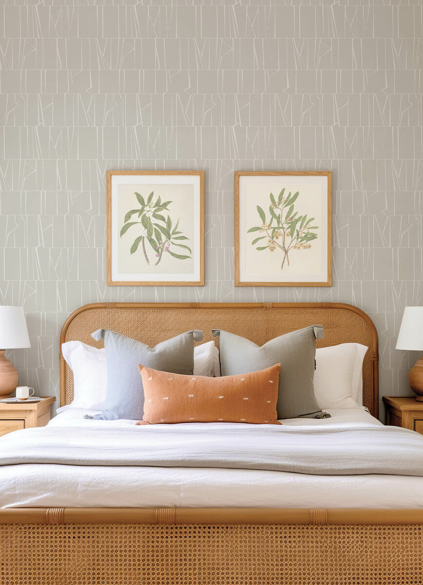 Drew & Jonathan Home Huntington Wallpaper Sample - Silver