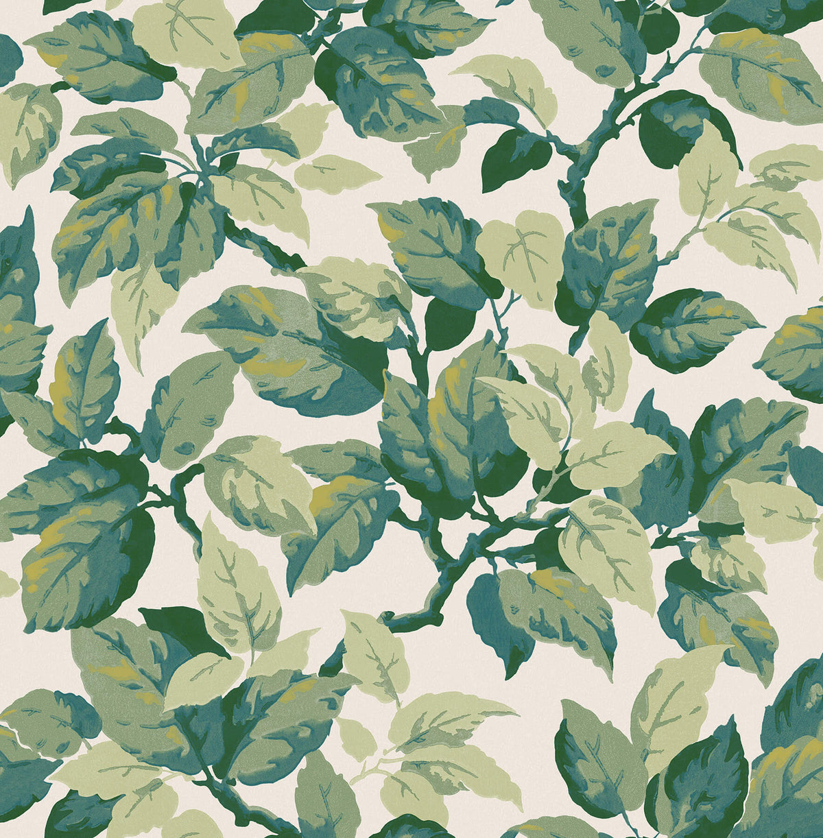 Advantage Westbury Forest Canopy Leaf Wallpaper Sample - Green