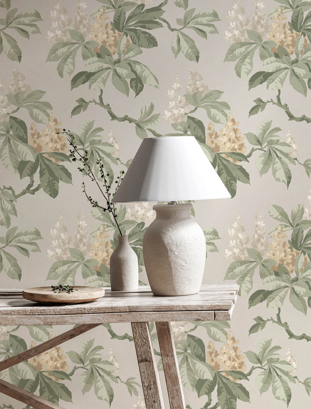Advantage Westbury Forest Chestnut Floral Wallpaper Sample - Grey