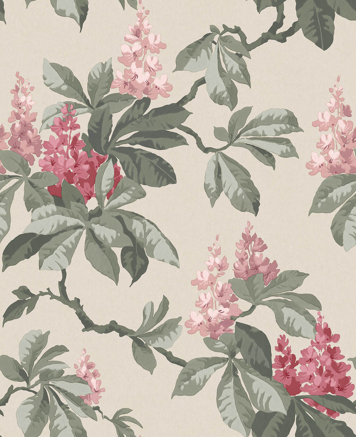 Advantage Westbury Forest Chestnut Floral Wallpaper Sample - Pink
