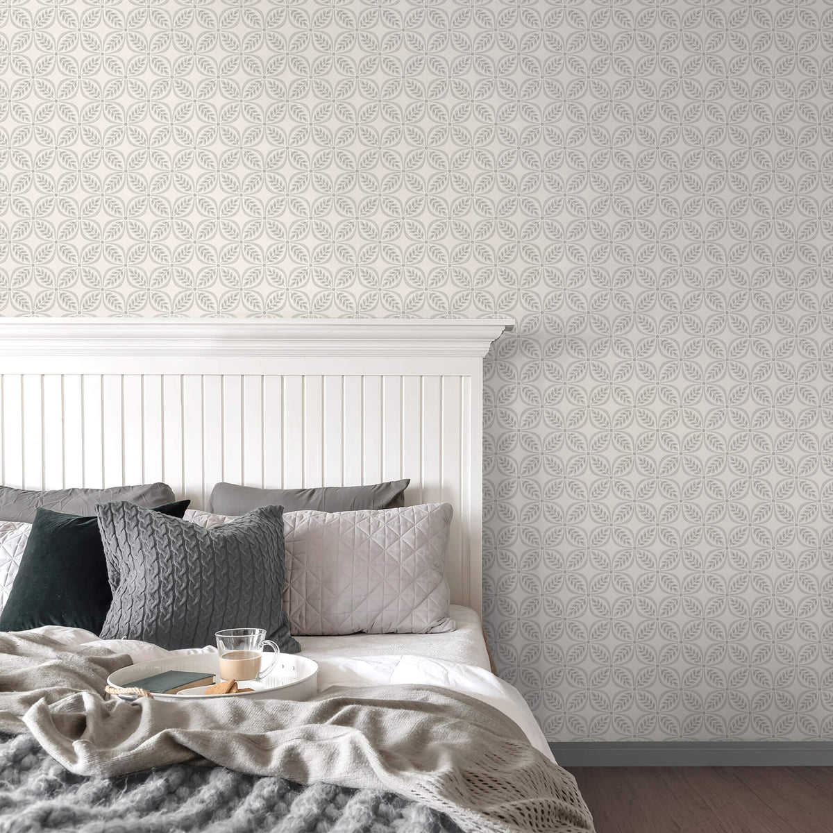 Advantage Westbury Forest Morgrove Trellis Wallpaper - Grey