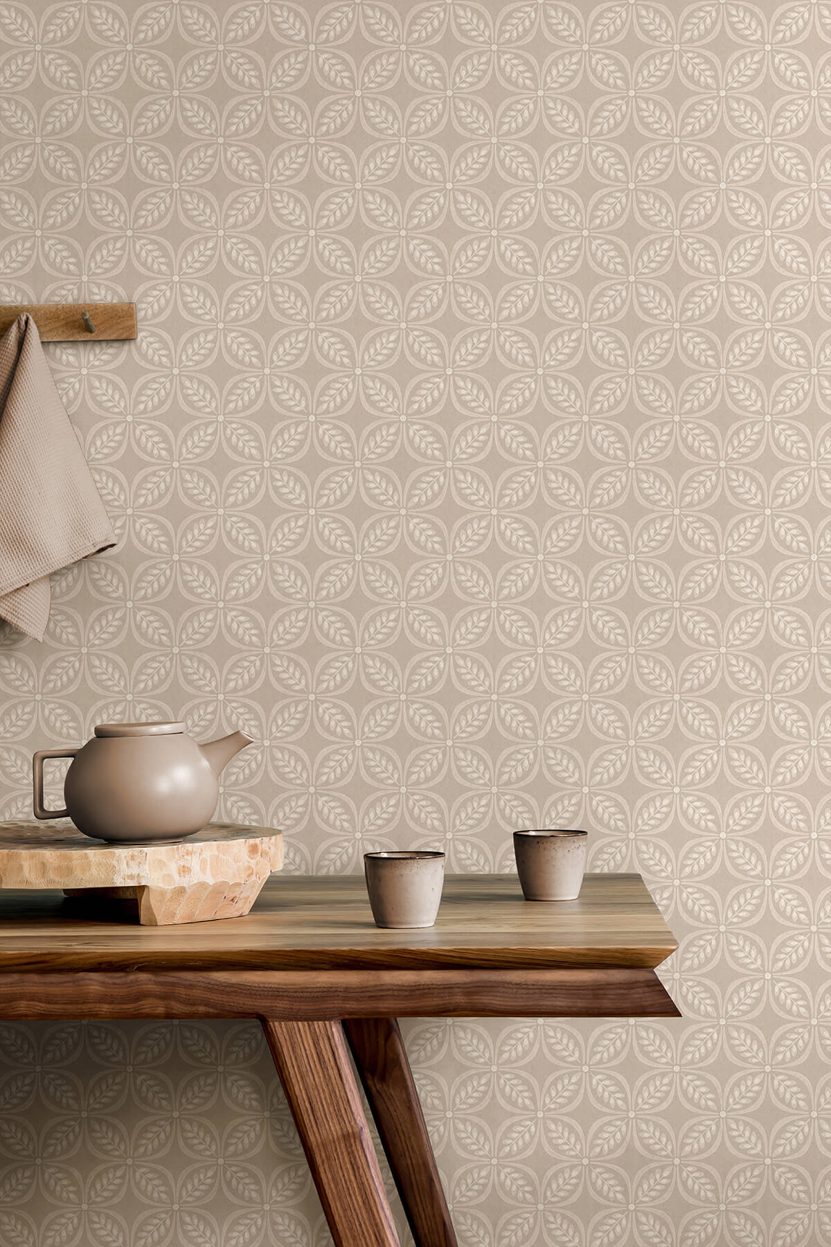 Advantage Westbury Forest Morgrove Trellis Wallpaper Sample - Beige