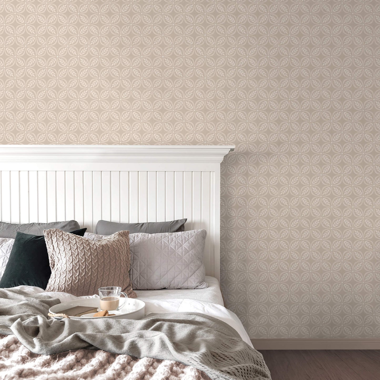 Advantage Westbury Forest Morgrove Trellis Wallpaper Sample - Beige