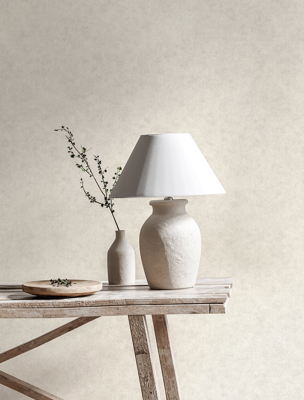 Advantage Westbury Forest Heritage Plain Wallpaper - Light Grey