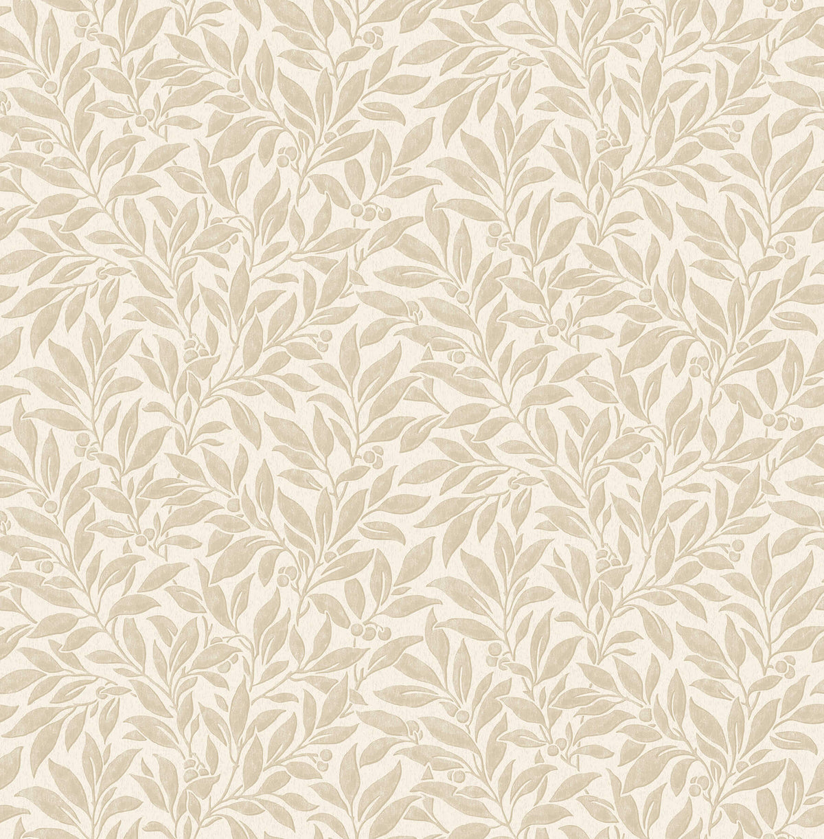 Advantage Westbury Forest Winter Berry Vine Wallpaper Sample - Beige