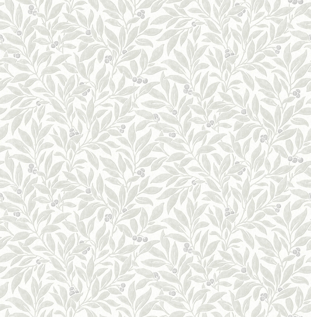 Advantage Westbury Forest Winter Berry Vine Wallpaper Sample - Light Grey