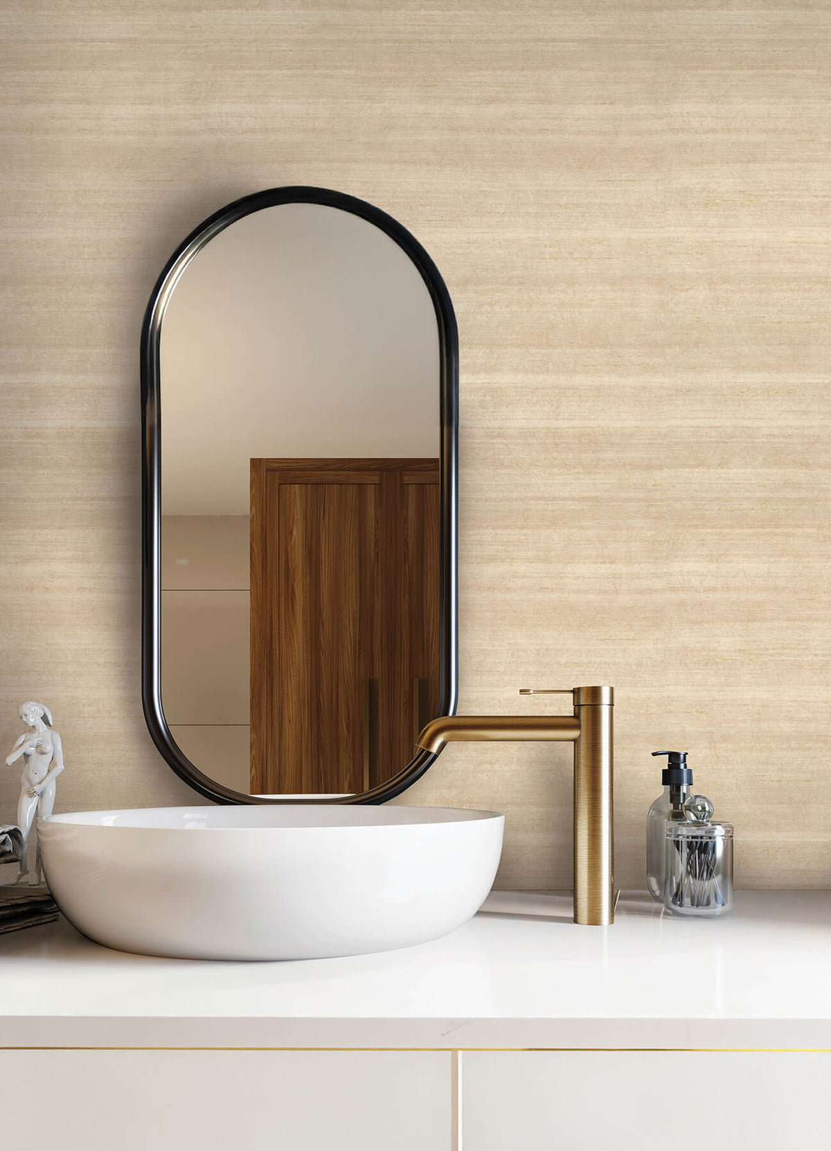 Advantage Kitchen & Bath First Light Wallpaper Sample - Wheat