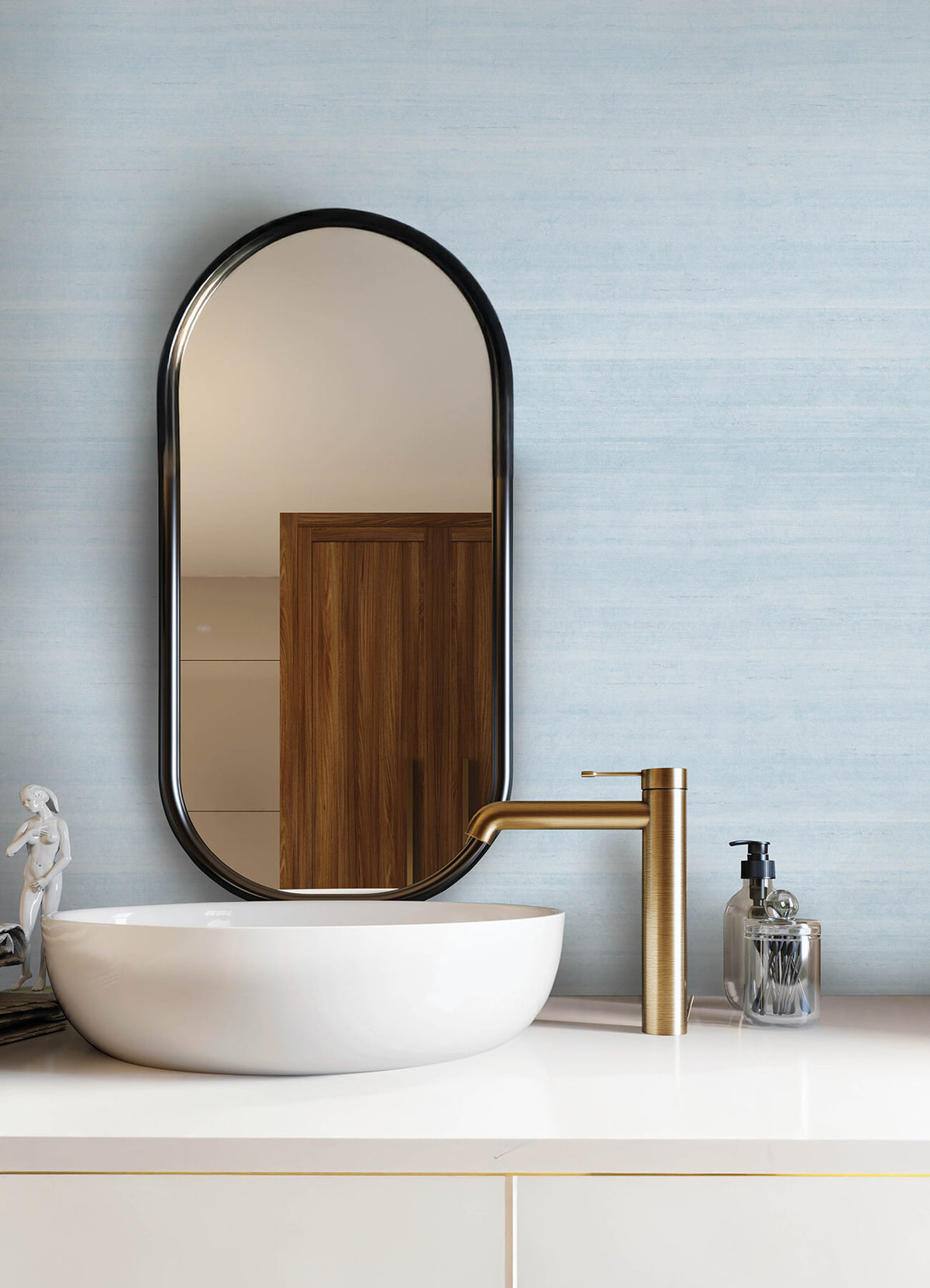 Advantage Kitchen & Bath First Light Wallpaper Sample - Aqua