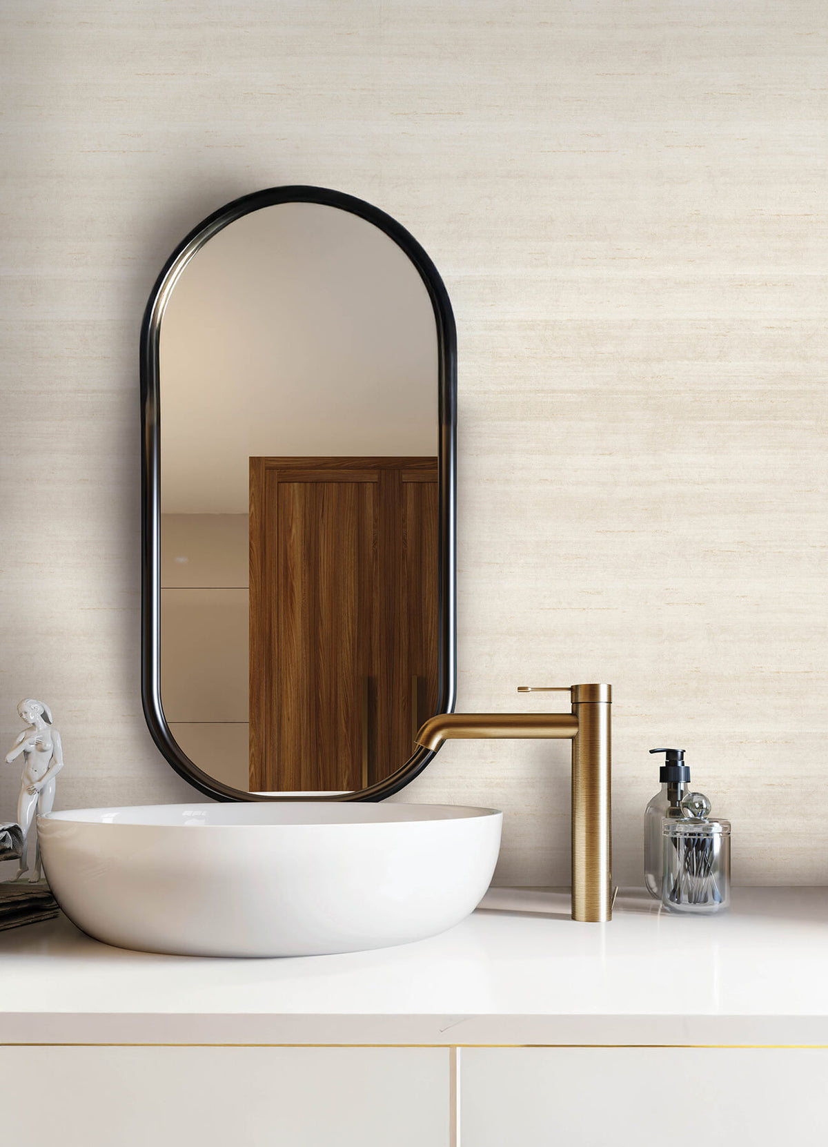 Advantage Kitchen & Bath First Light Wallpaper Sample - Ivory