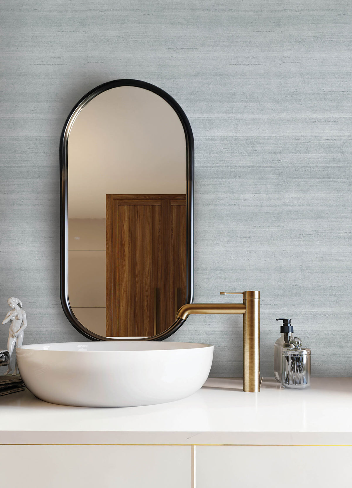 Advantage Kitchen & Bath First Light Wallpaper Sample - Denim