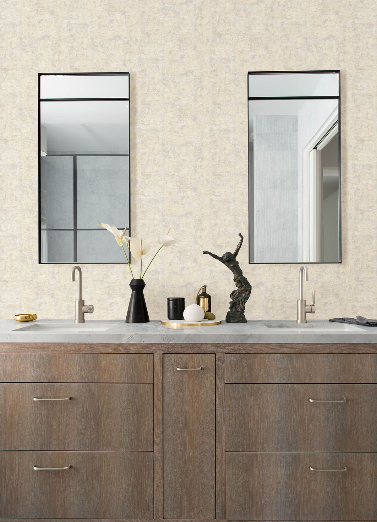 Advantage Kitchen & Bath Masonry Stone Wallpaper Sample - Ivory