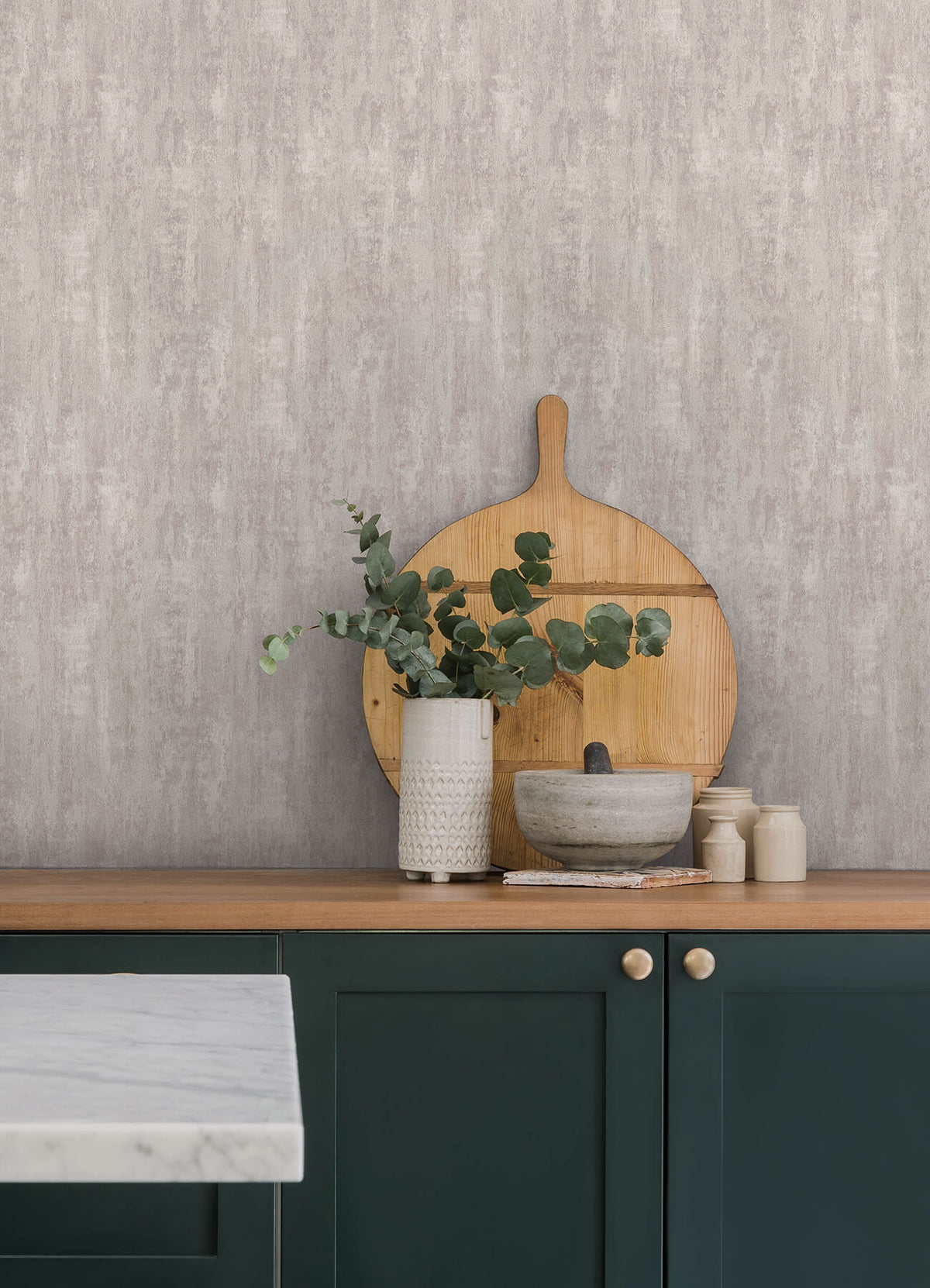 Advantage Kitchen & Bath Soapstone Wallpaper Sample - Beige