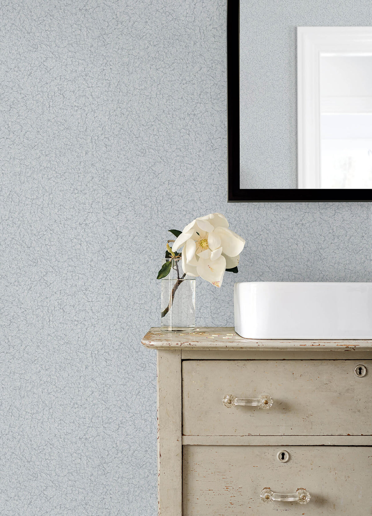 Advantage Kitchen & Bath Crushed Capiz Wallpaper Sample - Light Blue