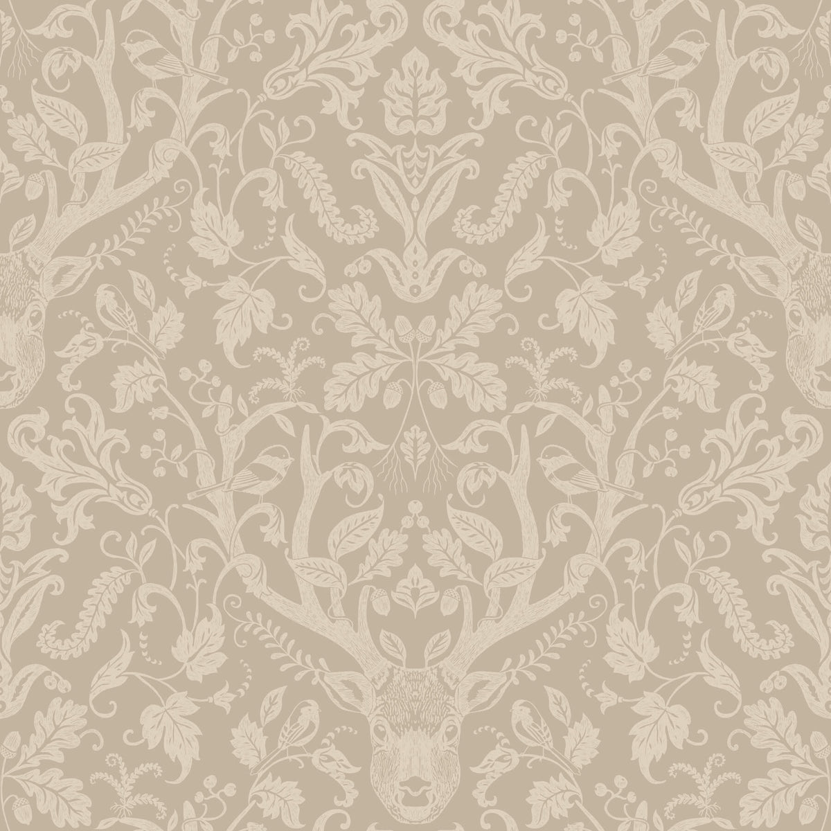 Chesapeake Oak & Moss Kiwassa Wallpaper Sample - Light Brown