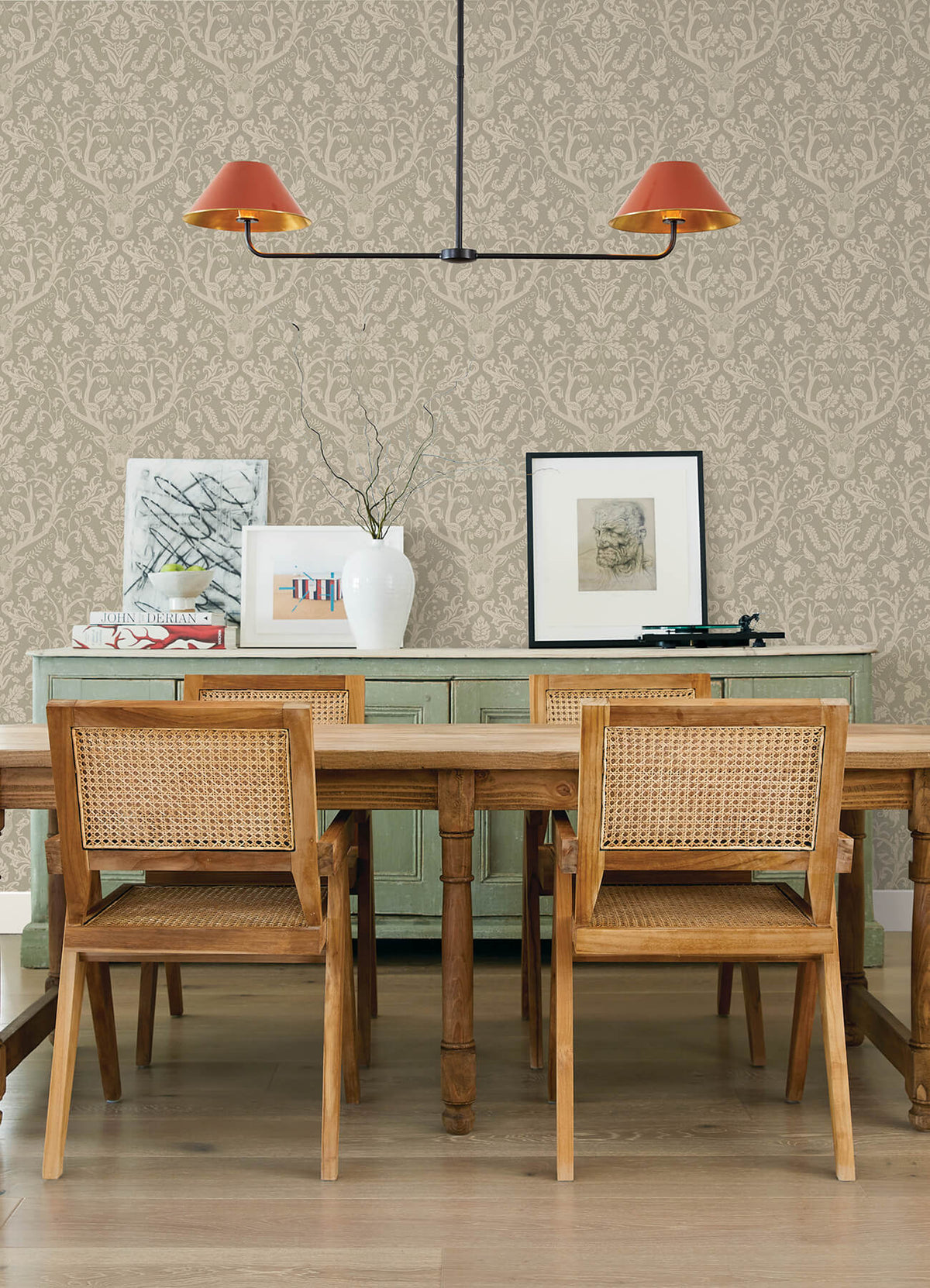 Chesapeake Oak & Moss Kiwassa Wallpaper - Sage