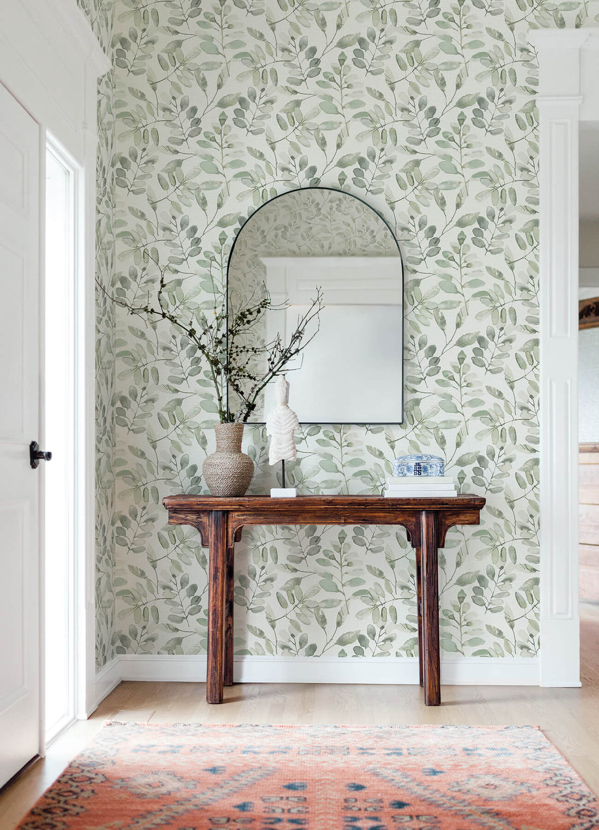 Chesapeake Oak & Moss Pinnate Wallpaper - Green