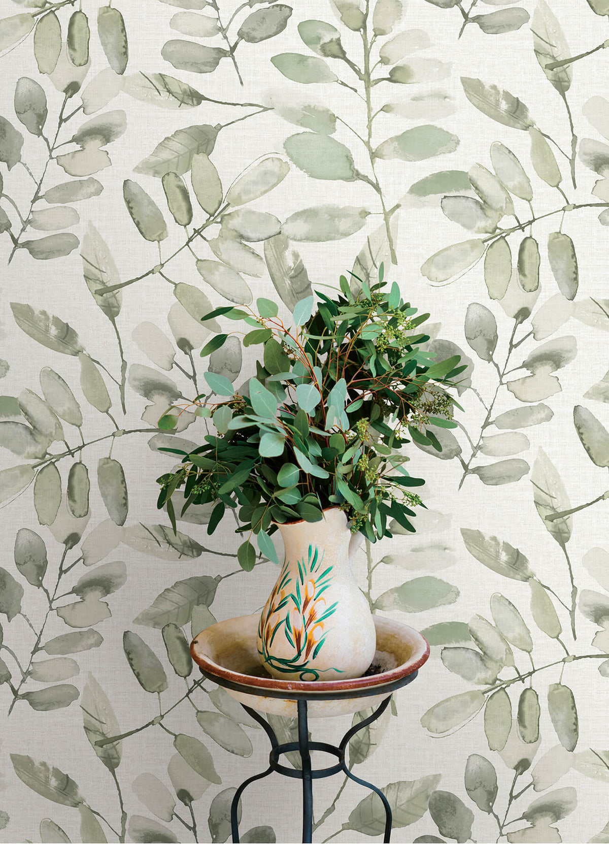 Chesapeake Oak & Moss Pinnate Wallpaper - Green